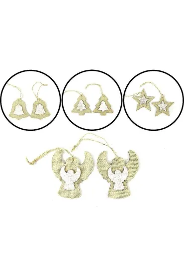 Zawieszki dewniane 2 szt MIX