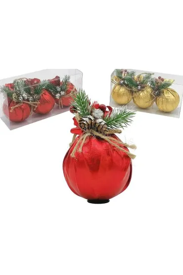 Bombka stroik 3 szt MIX