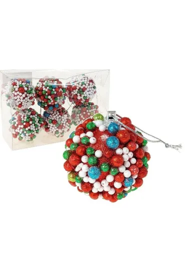 Bombki brokatowe 6 szt