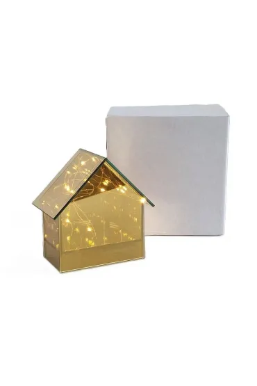 Domek szklany ze światełkami LED