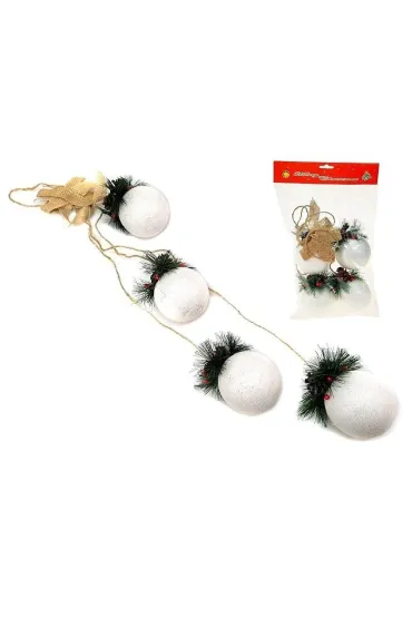 Dekoracja świąteczna z bombkami 70cm