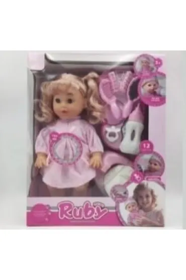 Lalka + akcesoria 12 dźwięków pije i siusia 35cm