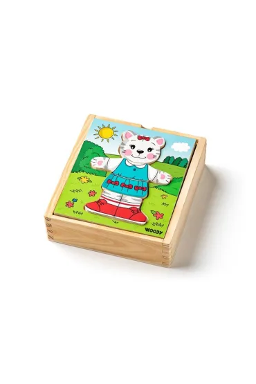 Puzzle garderoba kotki - 18 elementów