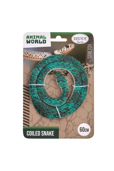 Wąż gumowy zielono-brązowy 60cm