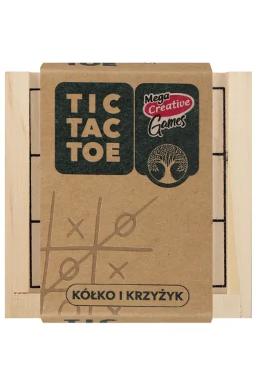 Gra Kółko i Krzyżyk drewniane kostka Wood MEGA CREATIVE 552136