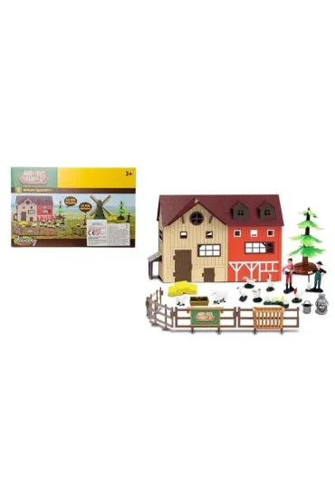 Zestaw rolniczy ze stodołą i zwierzętami