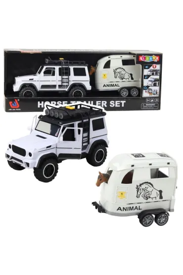 Terenówka z przyczepą do przewozu koni