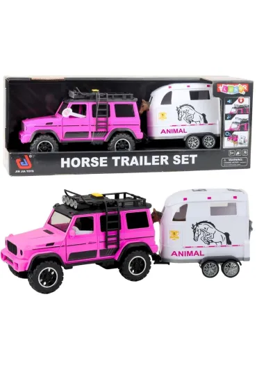 Terenówka z przyczepą do przewozu koni