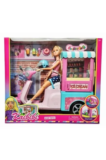 Lalka ze skuterem z lodziarnią