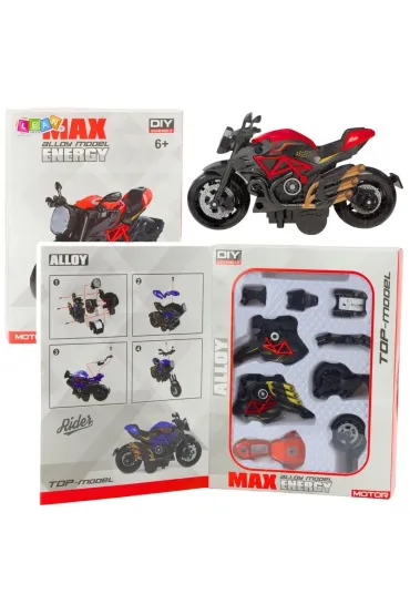 Motocykl do skręcania metalowy 1:14