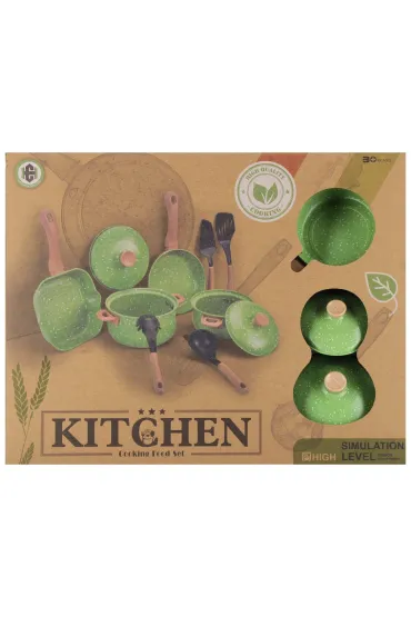 Naczynia kuchenne metalowe zielone  MEGA CREATIVE 568596