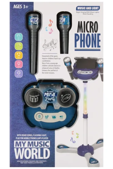 Mikrofon na baterie na stojaku MEGA CREATIVE 569690