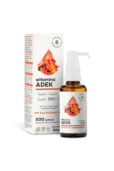 Witamina ADEK dla rodziny z MCT, w kroplach - Suplement diety