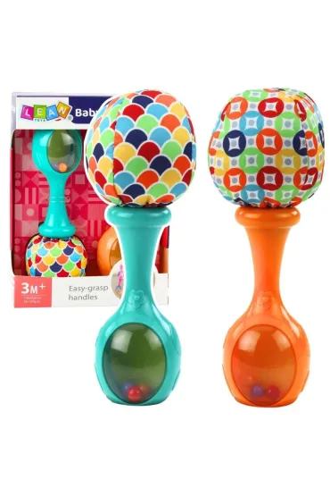Grzechotki sensoryczne z miękką piłeczką 2 szt