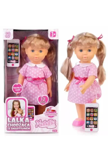 Natalia - chodząca lalka ze smartfonem 41cm