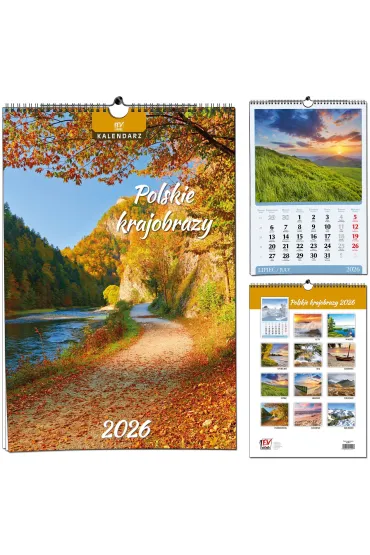 Kalendarz 2026 B3 7 planszowy Polskie Krajobrazy