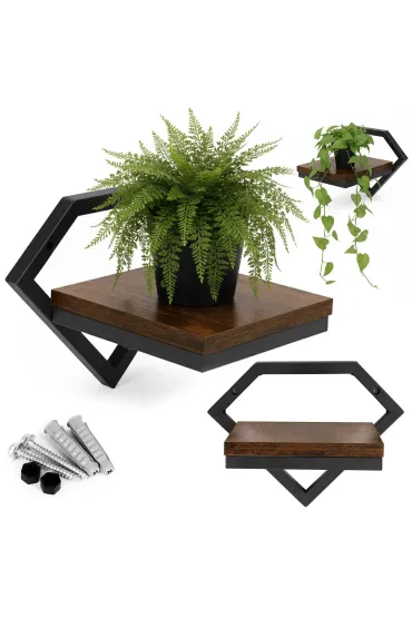 Kwietnik ścienny półka wisząca na kwiaty ozdoby loft diament