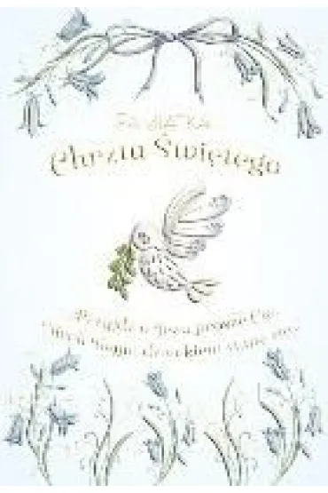 Karnet A5 Chrzest - Gołąbek w kwiatach dla chłopie