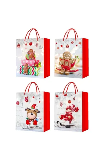 Torebka prezentowa L Boże Narodzenie brokat mix