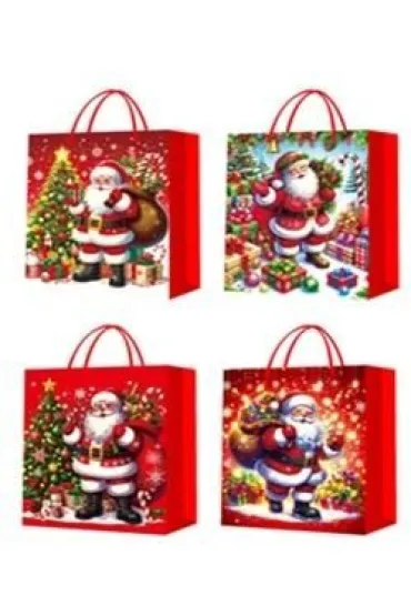 Torebka prezentowa L Boże Narodzenie brokat mix