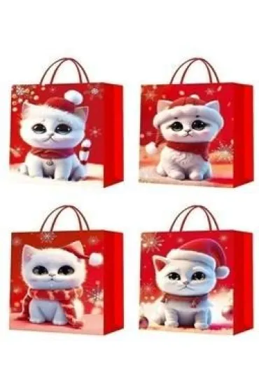 Torebka prezentowa S Boże Narodzenie brokat 3D mix