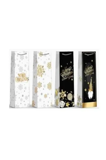 Torebka prezentowa butelka Boże Narodzenie platera