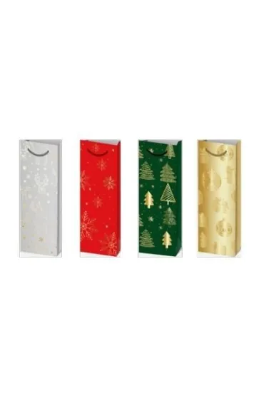 Torebka prezentowa butelka Boże Narodzenie platera