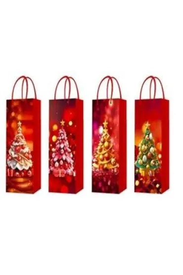 Torebka prezentowa butelka Boże Narodzenie platera