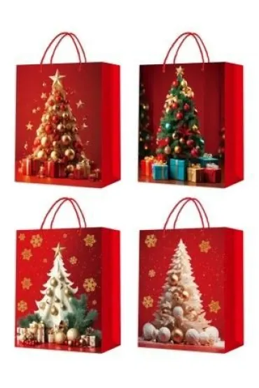 Torebka prezentowa L Boże Narodzenie platera mix