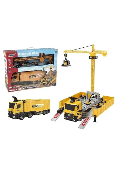 Auto ciężarowe z rozkładaną naczepą