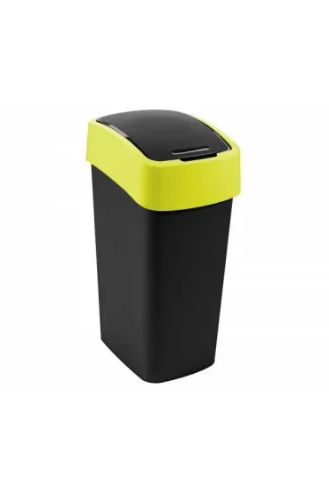 Curver kosz na śmieci flip bin czarny /żółty