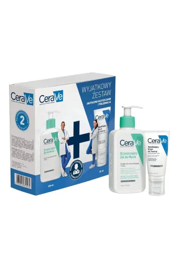 SET Oczyszczający żel do mycia + Nawilżający krem do twarzy