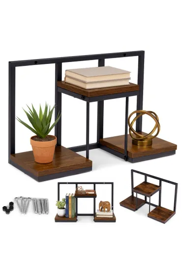 Kwietnik ścienny półka wisząca na kwiaty ozdoby 3 poziomy loft