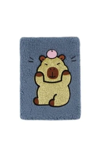 Pluszowy notes A5, 80 kartek - Kapibara, granatowy