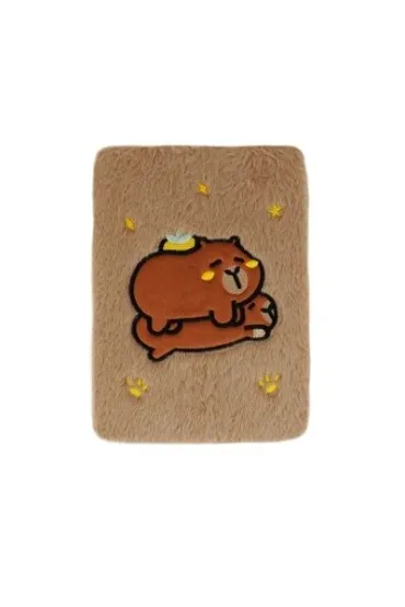 Pluszowy notes A5, 80 kartek - Kapibara, brązowy