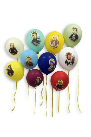 Balony z wizerunkami świętych (50 szt)