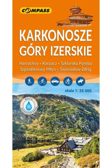 Mapa tur. - Karkonosze, Góry Izerskie laminowana