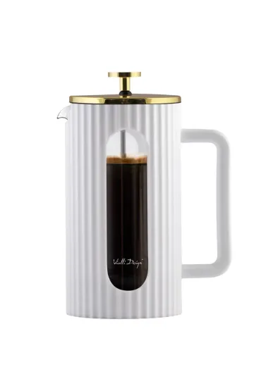Zaparzacz do kawy i herbaty biało/złoty Livio 1708