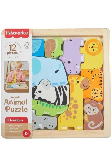 Fisher-Price Zwierzątka Drewniane puzzle Układanka