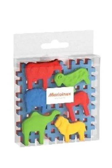  Mini Waffle - Animals + Podstawy, 8 el.