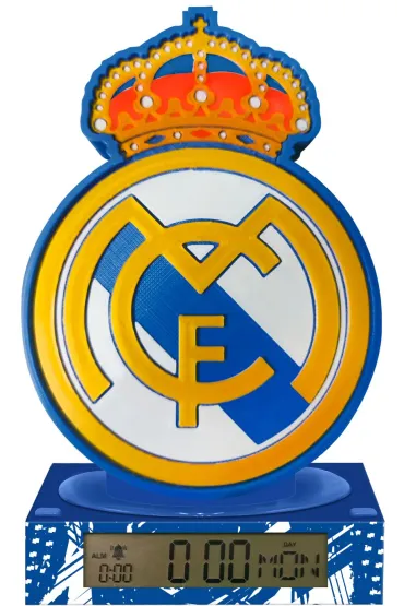 Lampka 3D z budzikiem z hymnem HALA MADRID Real Madrid RM00003