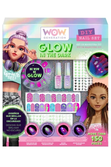 Zestaw do zdobienia paznokci świecący w ciemności WoW Generation WOW00157