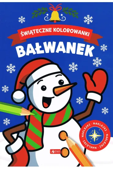 Świąteczne kolorowanki. Bałwanek