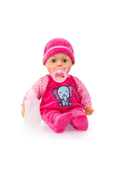 Pierwsze słowa - Bobas 38cm w różowym pajacyku