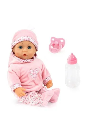 Pierwsze słowa - Bobas 38cm w różowym komplecie