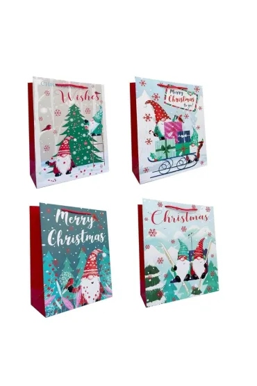 Torebka prezentowa L Boże Narodzenie brokat mix