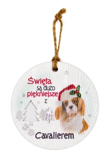 Zawieszka ceramiczna Boże Narodzenie Cavalier
