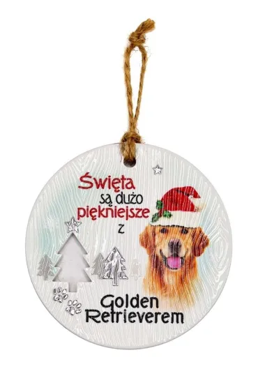 Zawieszka ceramiczna Boże Narodzenie Golden...