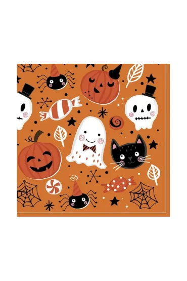 Serwetki pap. Orange Halloween Booo 33x33cm 20 szt