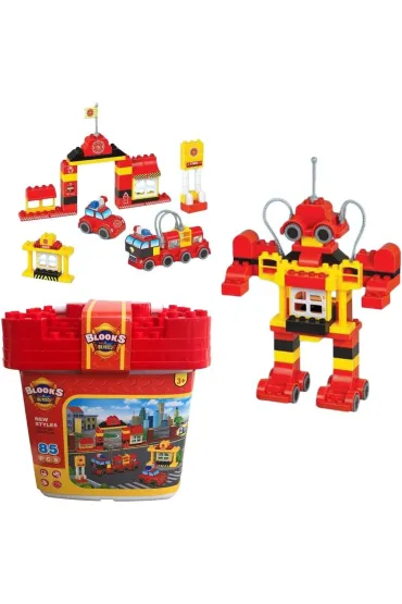  Klocki straż pożarna 85el